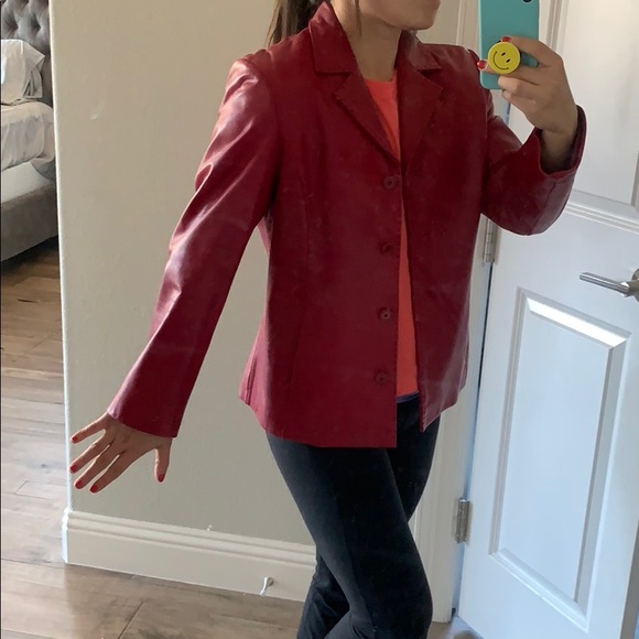 Red Leather Jacket - Picture 6 of 7